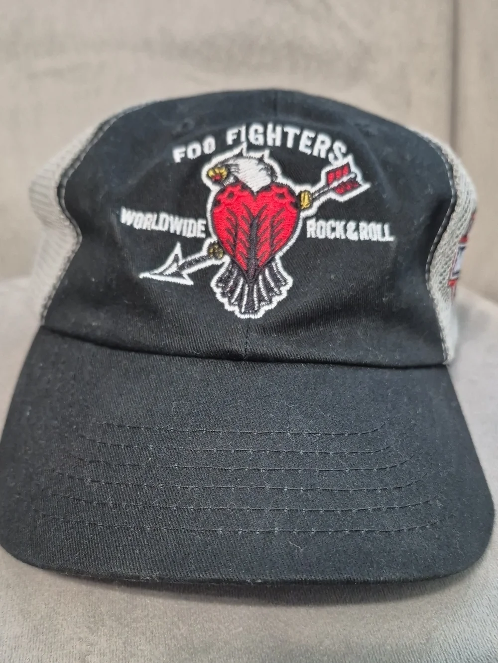 FOO FIGHTER x HARLEY DAVIDSON Black & Gray Mesh Snap Back Trucker Hat